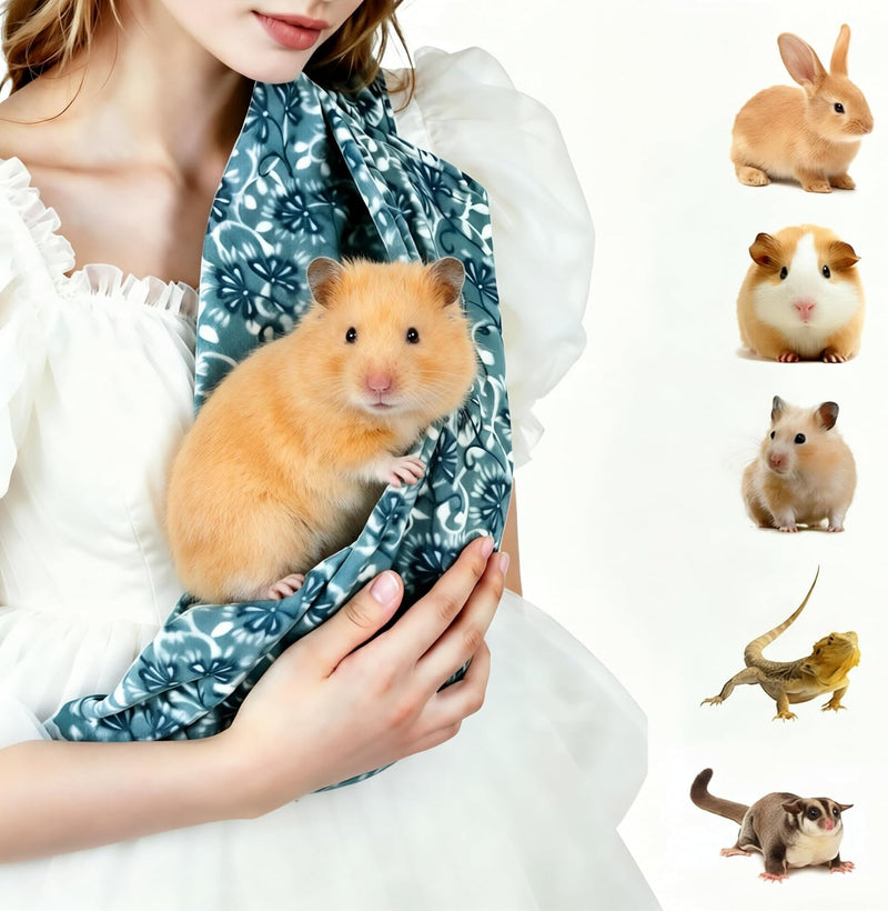 Guinea Pig & Bearded Dragon Carrier, 2-in-1 Guinea Pig Backpack and Sling, Soft Coral Fleece Bonding Pouch, Portable Tra