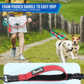 SlowTon Double Leash for Two Dogs, No Tangle & with Two Handles, Red L