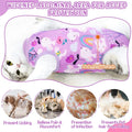 SlowTon Cat Recovery Suit - Cat Onesie for Cats After Surgery Female Male, Kitten Clothes Cats Surgical Spay Suit Abdominal Wounds, E-Collar Alternative Bodysuit Shirt Anti-Licking (Purple, L)