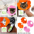 4 Pieces Cat Recovery Collar Cat Cones Flower Shape Pet Anti-bite Lick Wound Healing Safety Elizabethan Neck E Collar Ad