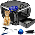 Pet Fit For Life Extra Large Cat Carrier for Travel - Black Checkers