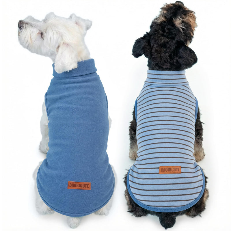 BAOBICUTE 2 Pack Dog Sweater Clothes Soft Velvet Fabric Coat Dog Sweatshirt Sweaters for Small Medium Large Dogs Pullover Turtleneck Pet Puppy Clothes Cold Weather Warm Puppy Sweater