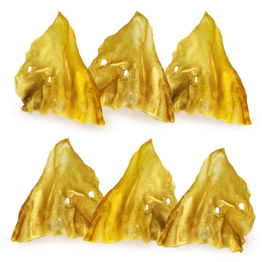 JOR Dog Pig Ears, Slow-Dried High Protein Premium Pork Chews, Easy to Digest Treats for All Canine Breeds & Sizes, Oral Care Support for Pets, with Rich Flavor & Firm Textured Surface, 6 Pcs/Pack