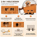 Wicker Dog Bike Basket for Small Dogs up to 20 Lbs, Tilted-top