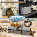 HAIDIVAN Pet 4-in-1 Cat Tunnel, Carrier, House & Scratcher – Detachable and Combinable – Indoor Beds, Outdoor Use, Cat Toys & Furniture (Gray)