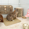 andwe Rabbit Hay Feeder Wooden Food Feeding Rack Easy to Fill