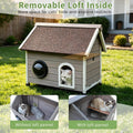 Rockever Outdoor Cat House, Waterproof Feral Cat House for Outdoor Cats with Escape Door and Clear Windows for 2 Cats(with Self Warming Mat)