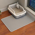 Cat Litter Mat, Double Layer Cat Litter Box Mat (24x18 Inch, Gray)