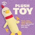Yomp Chicken Dog Toy – Durable Stuffed, No Squeaker Dog Toys with Natural Canvas and Crinkle Paper – Interactive Stuffed