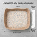 Disposable Cat Litter Box Kit Large, 6 Pack with Tofu Litter
