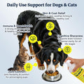 Wild Alaskan Salmon Oil for Dogs & Cats - Pure Liquid Fish Oil Skin Coat Supplement with Omega 3 6 9 Food Topper, Dry It