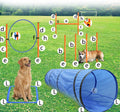 Dog Agility Training Equipment, Obstacle Agility Training Starter Kit for Doggie, Including Tunnel, 13 Weave Poles, Adju