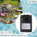 alizzy 150 GPH Small Fountain Pump, Durable Submersible Water Pump