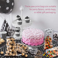 Blulu 200 Pcs Dog Treat Bags Pet Paw Cellophane Bags Dog Party Favor Heat Sealable Treat Paw Gift Cat Candy Bag with 200 Pcs Silver Twist Ties for Pet Party Favors(Black)