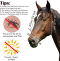 Frienda 4 Pcs Horse Fly Mask with Ears Mesh Comfort, Geometric, Large