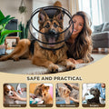 Dog Cone Collar for After Surgery,Transparent Dog Cones Alternative for Small Large Medium Size Dogs,Adjustable Depth Pe