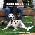 HQ4US 4LEGS Dog Grass Pad with Tray Large 34’’×23’’, Dog Litter Box with Odor Free Artificial Grass Pee Pads for Dogs Potty Tray with Hemmed Edge, Realistic for Indoor Balcony