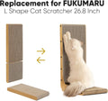 FUKUMARU 2 Packs Replacement Cat Scratcher, Reversible Replacement Refills Cat Scratch Boards for L Shaped Scratching Pad 26.8 Inch ST01