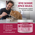 Cat Kidney Support Powder – Renal Health & Kidney Function Support for Cats – Probiotics, Astragalus & Cordyceps – Suppo