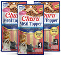 INABA Churu Meal Topper for Cats, Complete & Balanced, Creamy, Lickable Purée Cat Food Topper, 0.5 Ounce Tube, 12 Tubes (4 per Pack), Chicken Recipe