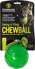 Starmark Everlasting Fun Ball on a Rope Dog Toy,Greens,Medium/Large