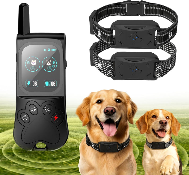 2In1 Wireless Dog Collar Fence System & Training Collar 2Pack