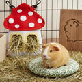 Eorbow Bunny Hay Feeder Bag, Cute Mushroom Hanging Hay Holder, Durable Hay Dispenser with 600D Oxford Fabric for Guinea 