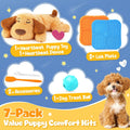 PatsFran Heartbeat Puppy for Dogs, Lick Mats & Treat Ball– All-Round Calming Kit for Anxiety Relief, Sleep Aid & Behavior Training, Puppy Essentials to Keep Them Busy（4 Pcs）
