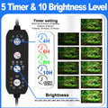 SEAOURA Clip On Aquarium Light for Plants-24/7 Fish Tank Light, 12-20 Inch