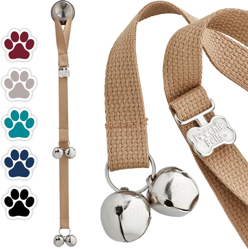 Premium Webbing PoochieBells Potty Training Dog Doorbells, Simple and Effective Puppy Housetraining Bell Tool with Easy,