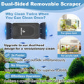 fishkeeper Dual-Blades Magnetic Aquarium Glass Cleaner with 4 Algae Scraper