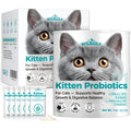 Wildaily Cat Probiotics，Veterinary-Formulated Kitten Probiotics with Colostrum - 30 Count Individual Packets,Diarrhea Relief, Immune & Digestive Health Support for Kittens