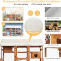 Large Outdoor Cat Enclosure Wooden Catio, Multi-Level Cat Playpen