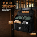 Double Layer Horse Stall Storage Bag,600D Oxford Splash-Proof Barn Organizer for Grooming Brushes Towels