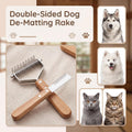 2 Pcs Pet Grooming Combo Deshedding Brush and Stripping Knife