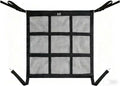 Dog Car Barrier, 9-Grid Reinforced Sturdy Pet Car Divider, Breathable Double-Layer Mesh with Zipper Storage, Easy to Ins