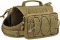 Tactical Dog Backpack Harness with Side Pockets for Medium-Large Dogs