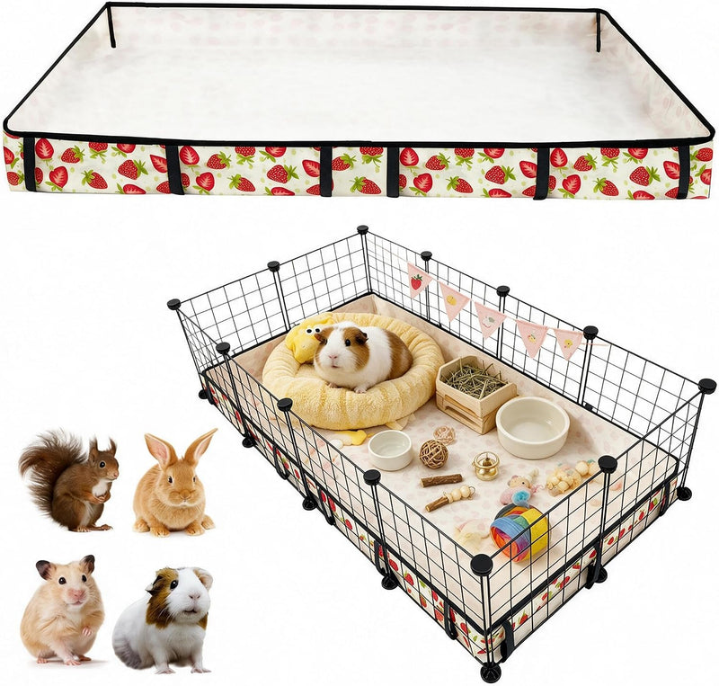 Guinea Pig Cage Liner，Washable Waterproof Oxford Cloth Cage Liners for Small Animals,Hamster Chinchilla Hedgehog Rabbit 