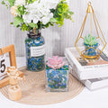Keedolla Aquarium Glass Pebbles Stones Fish Tank Rocks Gravel, Green Mix Glass Gemstones Fish Bowl Rocks for Vase Filler
