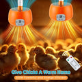 Enhon 2 Pack Chicken Coop Heater with Remote, Timing Heat Lamp for Chickens