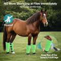 Mesh Horse Fly Boots Set of 4, Loose Fitting Leggings for Horses, Reduce Stressful Stomping, Breathable Adjustable and U