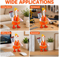 7 Inch Desk Goose Outfits, Construction Worker Costume with Hat, Orange