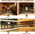 Horse Stall Guards with Adjustable Straps, High Tenacity Nylon Barn Door Guards with Screw Eyes and Open-End Snaps for B