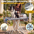 PAWZIDEA 2-in-1 Dog Bathtub & Grooming Table 43" for Medium to Large Dogs