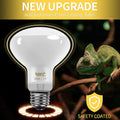LUCKY HERP New Upgrade 3 Pack 100W Reptile Heat Lamp Bulb (3nd Gen, Safer), Amphibian UVA Heat Light Bulb, Reptile Baski