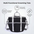 Horse Grooming Tote Bag with 6 Pockets & Drawstring Closure, Portable Grooming Bag for Horses, Waterproof Tack Bag with 