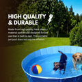 Consumable Corner - Collapsible Dog Swimming Pool - for Swimming & Bathing - Built-in Drain Plug - Hard Plastic, No Inflation Durable - Safe for All Dogs - 55”D x 12”H - Blue - 1 Pool