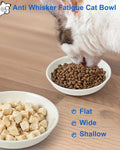 Ceramic Cat Bowl Whisker Friendly, Non-Slip Cat Food Bowls 3-Pack