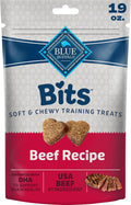Blue Buffalo Bits Soft Dog Treats for Training, Made with Natural Ingredients & Enhanced with DHA, Beef Recipe, 19-oz Bag