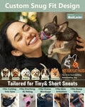 Dog Muzzle, Soft Mesh Muzzles for Small Dogs, Chihuahua Yorkie Pom, Short Snout Mouth Guard for Barking Biting Grooming, Breathable Adjustable Puppy Muzzle (Cherry Red, XXS)